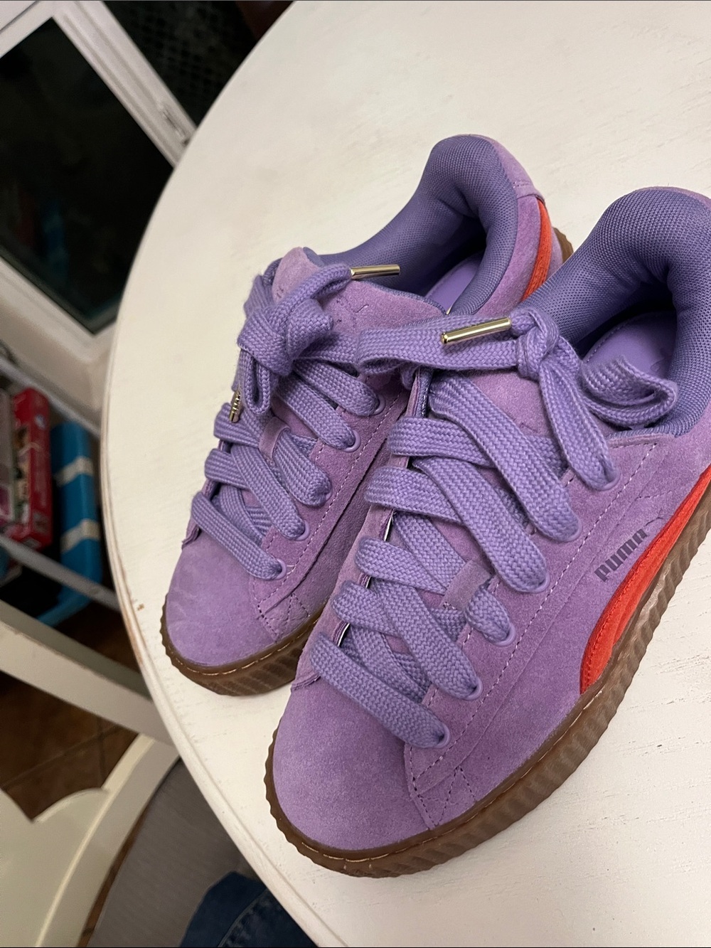 NWOT Fenty x Rhianna Puma Women's Creeper Phatty 'Lavender Burnt Red' Sz 9